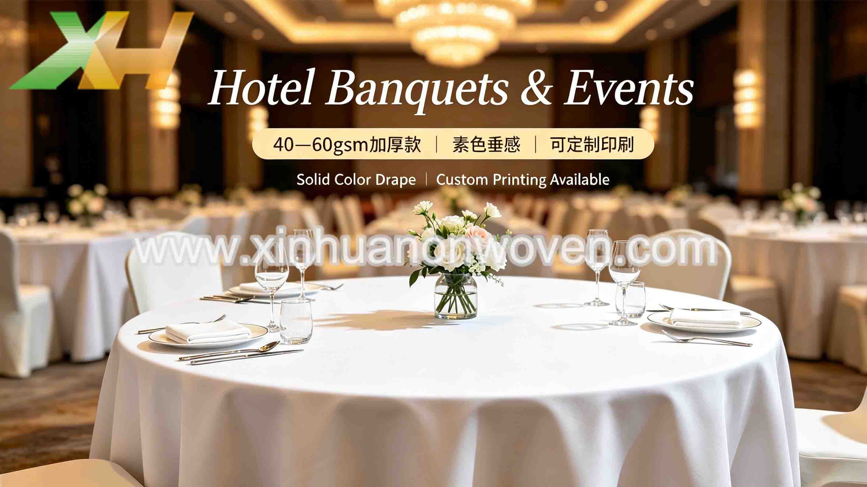 Disposable nonwoven tablecloth